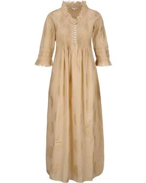 At Last Neutrals Cotton Annabel Maxi Dress - Natural