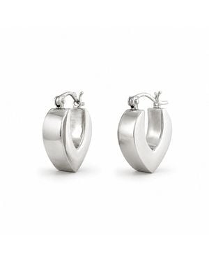 Gold & Honey Small Marquise Hoop Earrings - Metallic