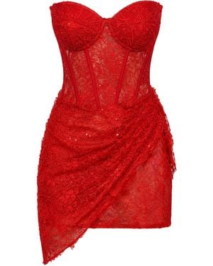 Angelika Jozefczyk Mini Lace Dress Catrice - Red