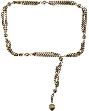 Madison Maison Vintage Goldtone Double Chain Station Belt - Metallic