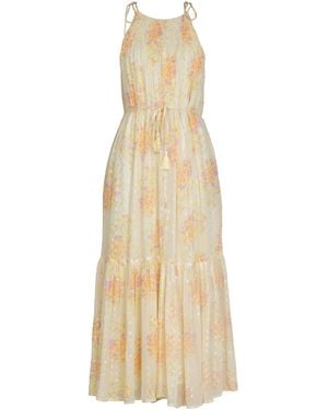 Rose & Nancy Ellie Soft Sparkle Print Maxi Dress - Natural