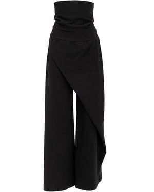 Julia Allert Wide Leg Trousers Jersey - Black
