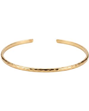 Melt'm Jewelry Hammered Filled Cuff Bracelet, Bold Open Bangle - Metallic