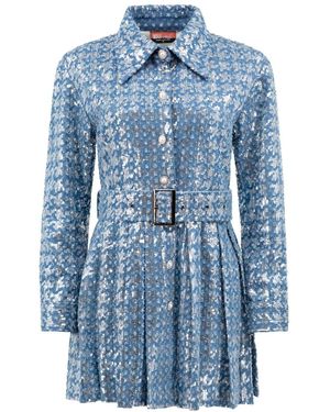Maui X Lolita Michelle Sequin Denim Mini Dress - Blue
