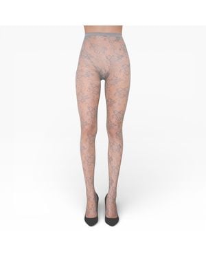 HIGH HEEL JUNGLE by KATHRYN EISMAN Lola Lace Tights - Pink