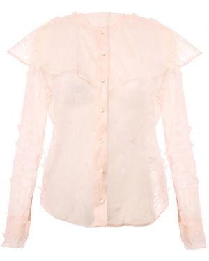 Madebyza Neutrals Heart Shaped Tulle Shirt - Pink
