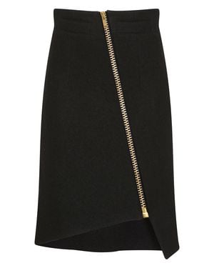 F.j.k by Farah Kadhimi Kim The High Sculpted Waist Skirt With Asymmetric Front - Black