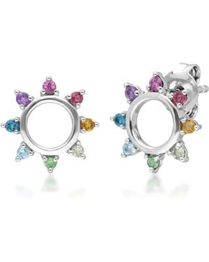 Gemondo Sunburst Stud Earrings - Metallic