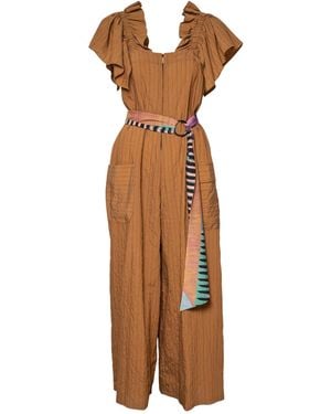 ARTISTA Move Wide Leg Jumpsuit - Brown