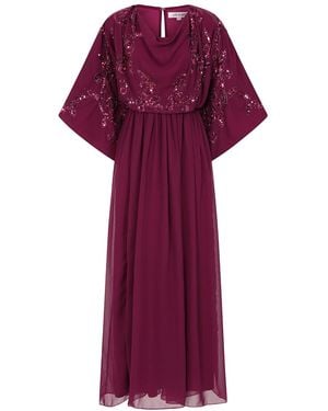 Frock and Frill Leya Embellished Maxi Dress - Red