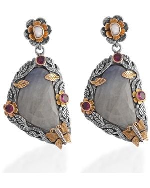Emma Chapman Jewels The Madonna Sapphire Diamond Tourmaline Earrings - Multicolour