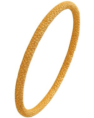 Dainty London Chunky Grain Bangle - Metallic