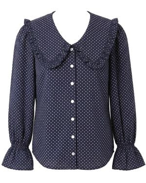 The Well Worn The Luna V Blouse - Blue