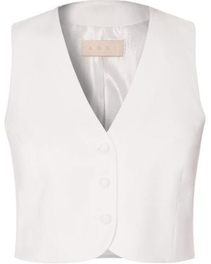 AGGI by HALEWSKI Sienna Aesthetic Short Suit Vest - White