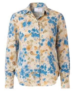 Franchetti Bond Ricciarda Pansies Classic Shirt - Blue