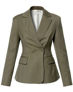 AGGI by HALEWSKI Irene Tailored Single-Breasted Blazer - Green