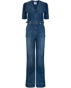 Donna Ida Opal The Softly Curved Jumpsuit - Blue
