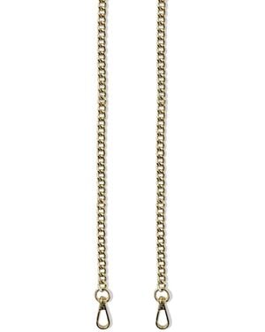 Apatchy London Slim Flat Crossbody Chain Strap - Metallic