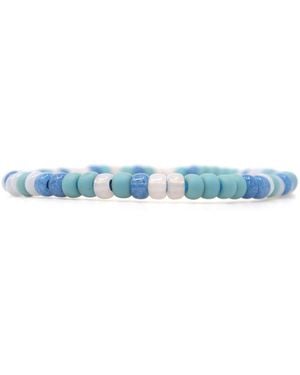 Shar Oke Czech Picasso Beaded Bracelet - Blue
