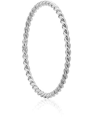 Lily & Roo Thin Twisted Stacking Ring - Metallic