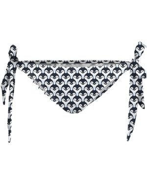 Aloha From Deer Penguin Bikini Bows Bottom - White