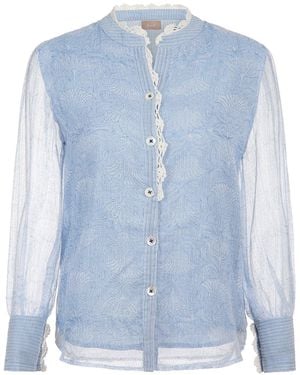Liminal Bloom Blouse - Blue