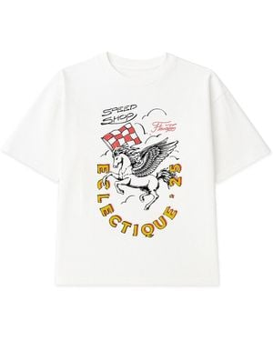 Éclectique Racing Graphic T-Shirt - White