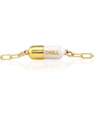 Kris Nations Chill Pill Enamel Bracelet Filled & Enamel - Metallic