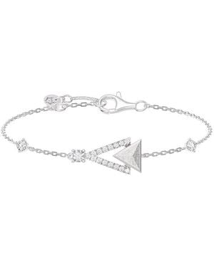 AWNL Triangle Meteorite Sterling Bracelet - Metallic