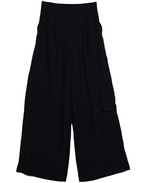 Vænn Baxter Wide Leg Pull On Cargo Pant - Black