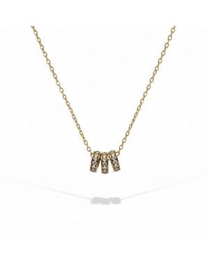 Vicky&Nico Triple Pavé Ring Necklace - Metallic