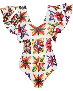 Nur Karaata Cosmos Sicilia Swimsuit - Red