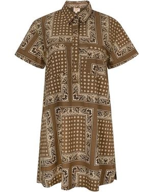 SUNSHINE TIENDA Bandana Getaway Mini Dress - Natural