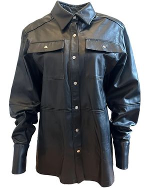 Galleriadele Lamb Leather Shirt - Blue