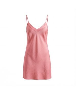 Vimissia Bubble Silk Slip Dress - Pink