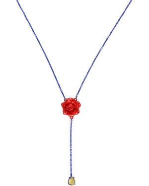 Lavani Jewels Batou And Rose Necklace - Red