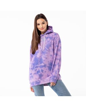 Aloha From Deer Tie Dye Overisze Hoodie - Purple