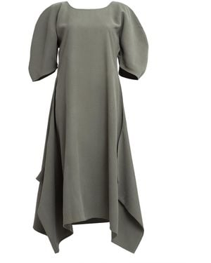 Bianca Popp Puff Dress With Flaps - Gray