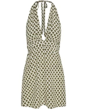 J. Marie Funk Zone Halter Mini Dress - White