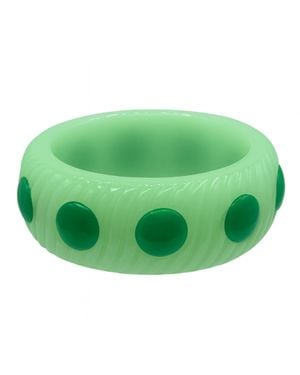 Michael Nash Jewelry Michelle Light Jade And Dark Jade Bangle - Green