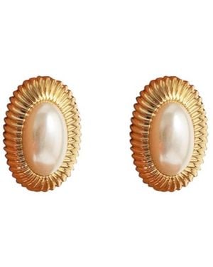 Lamide Sadipe Solene Pearl Stud Earrings - Metallic