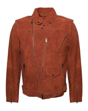 Zasta Studio Empress Suede Leather Jacket - Brown