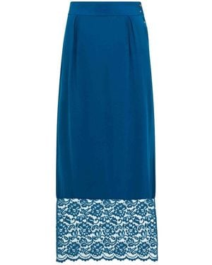Sophie Cameron Davies Silk Maxi Skirt - Blue