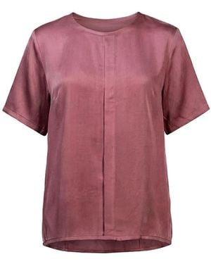 Stovaria Pure Banana Silk Flowing Blouse - Purple
