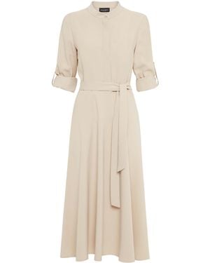 James Lakeland Neutrals Roll Sleeve Midi Dress - Natural