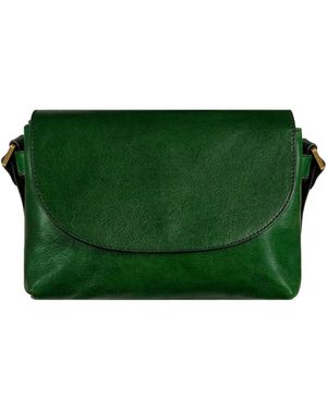 Time Resistance Leather Cross Body Bag For - Green
