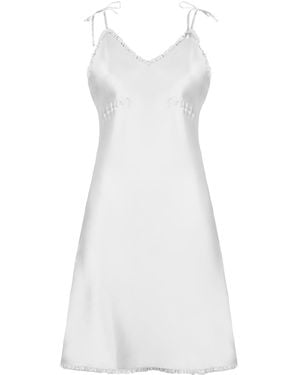 Sasha La Mer Giselle Silk Slip Dress, Colour Butter Cream - White