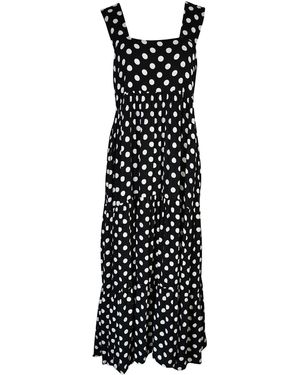 Jennafer Grace Pollie Polka Maxi Dress - Black