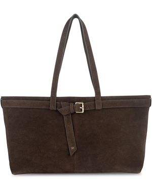 Apatchy London The Esme Chocolate Suede Bag - Brown