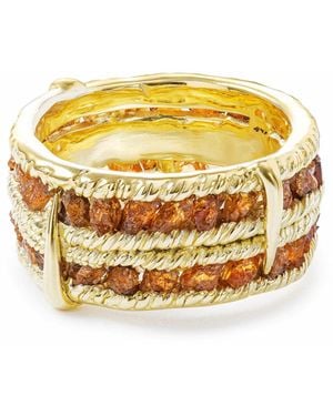 German Kabirski Tartine Raw Spessartine Garnet Plated Ring - Metallic